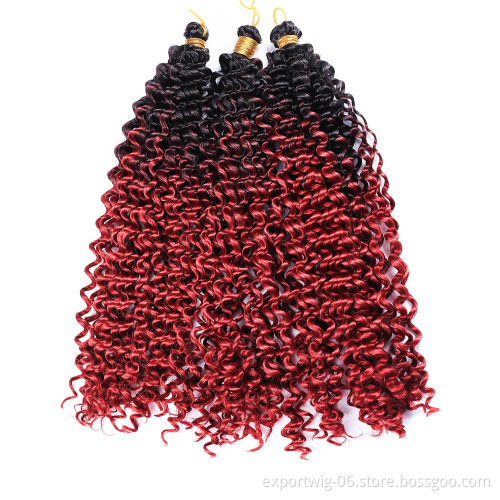 Wholesale  Water Wave Hair Deep Water Wave Bundles Crochet Hair Water Weave Ombre Crochet Curly Hair